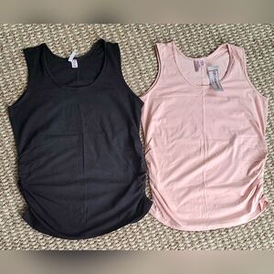 Oh! Mamma maternity tanks, pink with tag, black without tag, both XL